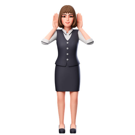 Put Both Hands Near Ear  3D Icon
