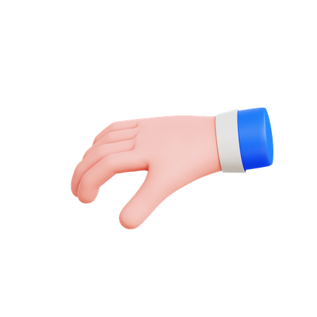 Put Down Hand Gesture  3D Icon