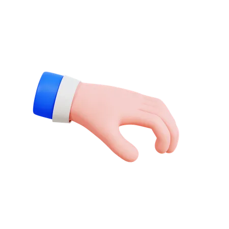 Put Down Hand Gesture  3D Icon