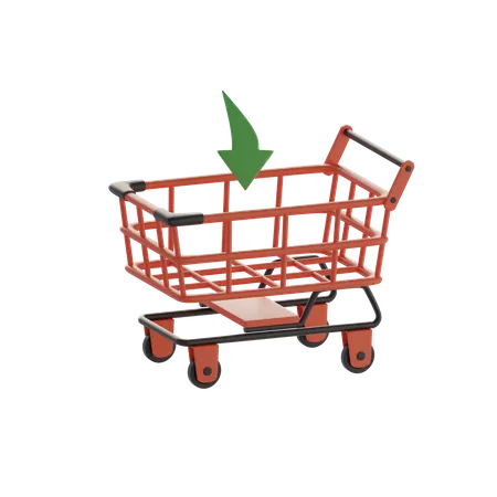 Put it in the shopping cart  3D Icon