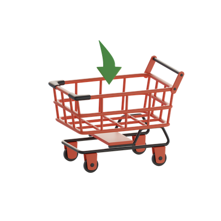 Put it in the shopping cart  3D Icon