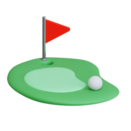 Putting Green  3D Icon