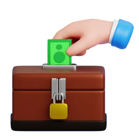Putting Money  3D Icon