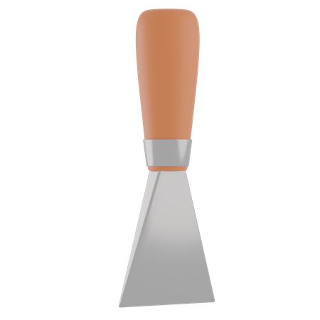 Putty Knife 3D Illustration