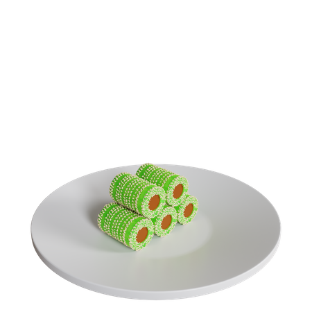 Putu On A Plate  3D Icon