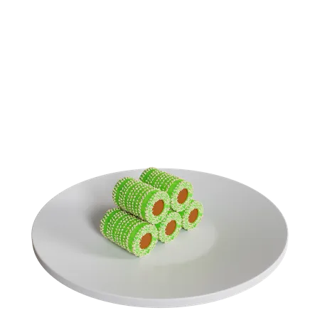 Putu On A Plate  3D Icon