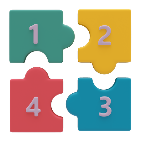 Puzzle Chart 3D Icon