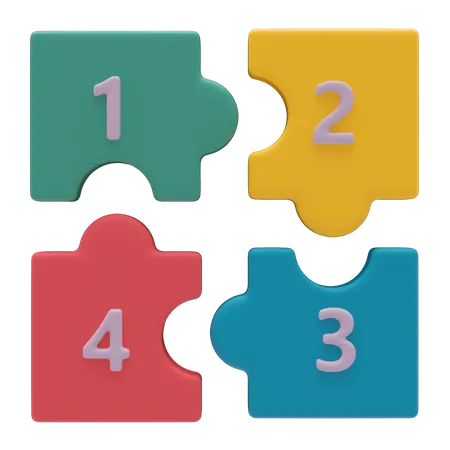 Puzzle Chart  3D Icon