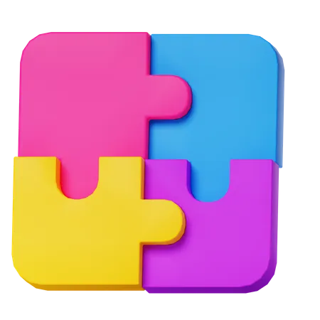 Puzzle Diagram  3D Icon