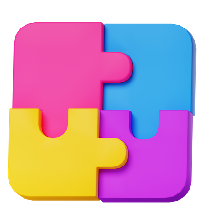 Puzzle-Diagramm  3D Icon
