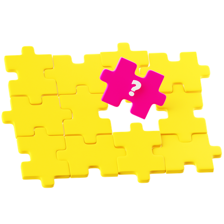 Puzzle Frage Stück  3D Icon