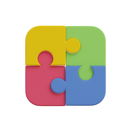 Puzzle Game  3D Illustration