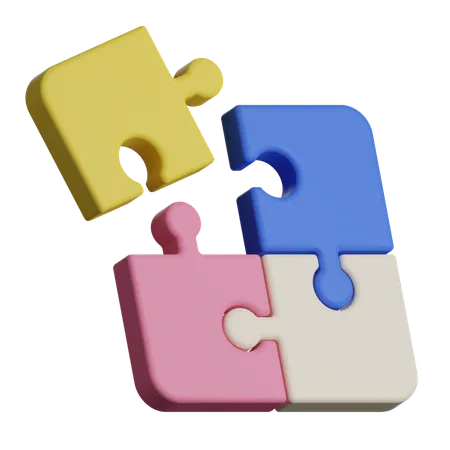Puzzle Pieces  3D Icon