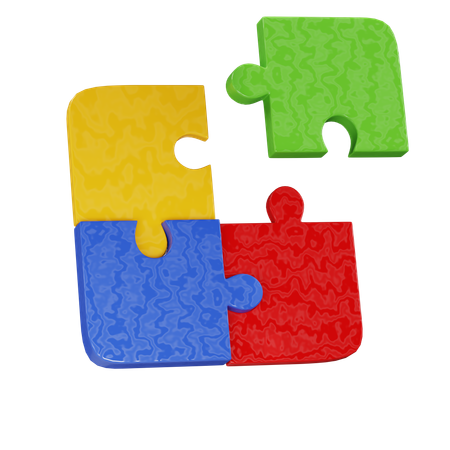Puzzle Pieces  3D Icon