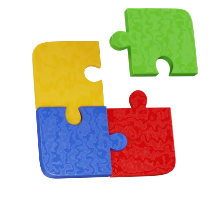 Puzzle Pieces  3D Icon