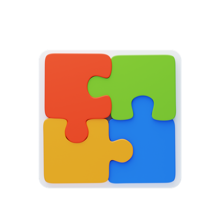 Puzzle Pieces  3D Icon