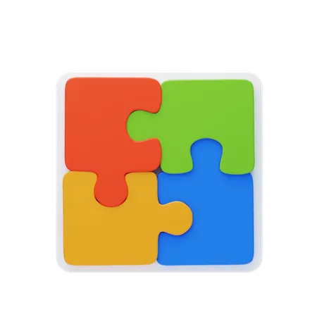 Puzzle Pieces  3D Icon