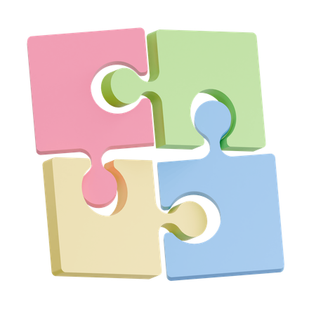 Puzzle Pieces  3D Icon