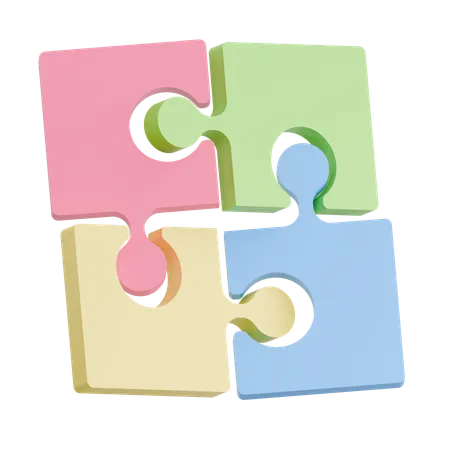 Puzzle Pieces  3D Icon