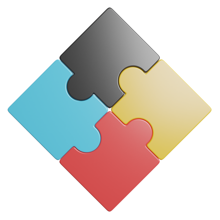 Puzzle Pieces  3D Icon