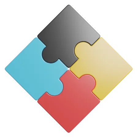 Puzzle Pieces  3D Icon