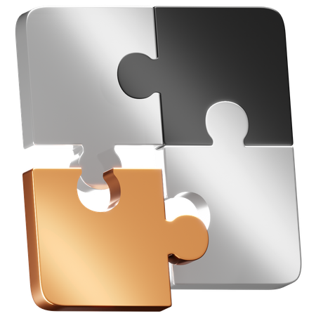 Puzzle Pieces  3D Icon