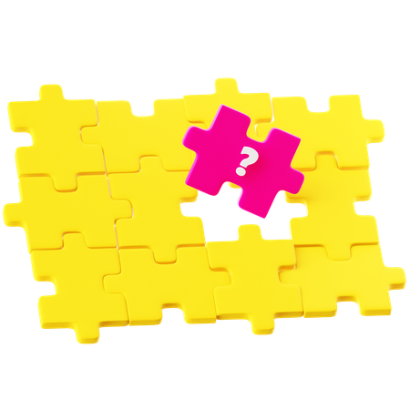 Puzzle Question Piece  3D Icon