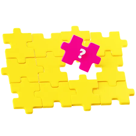 Puzzle Question Piece  3D Icon