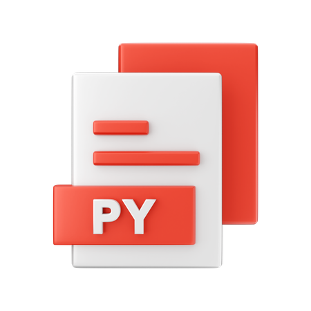 Py File  3D Illustration