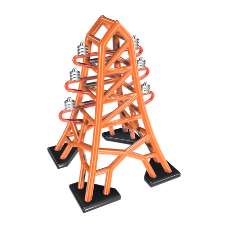 Tour de ligne électrique à haute tension  3D Icon