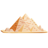 famous monument in egypt 3d logo