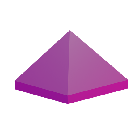 Pyramid Basic Geometry  3D Icon