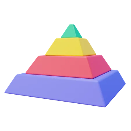 3 D Pyramid Chart 3D Icon