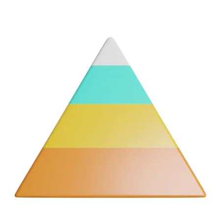 Pyramid Chart Statistics 3D Icon
