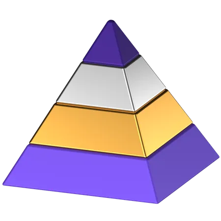 Pyramid Chart  3D Icon