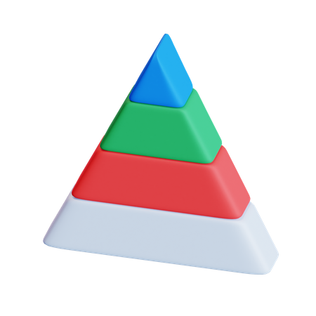 Pyramid Chart  3D Icon