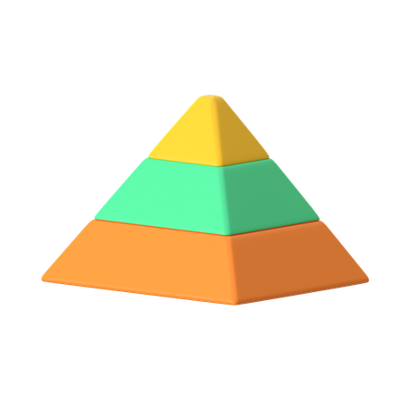 Pyramid Chart  3D Icon