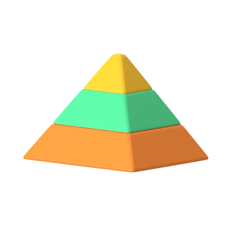 Pyramid Chart  3D Icon