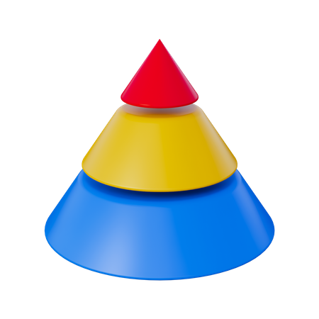 Pyramid Chart  3D Icon