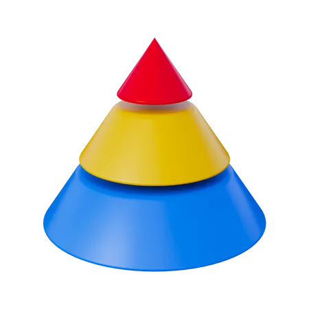 Pyramid Chart  3D Icon