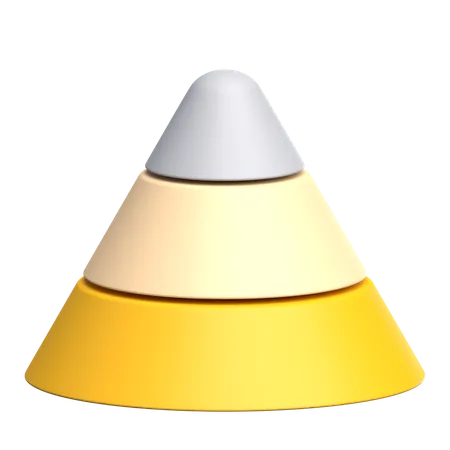 Pyramid Chart  3D Icon