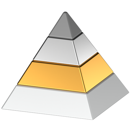 Pyramid Chart  3D Icon