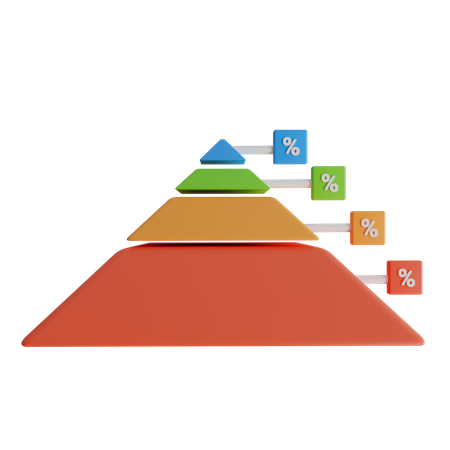 Pyramid Chart  3D Icon