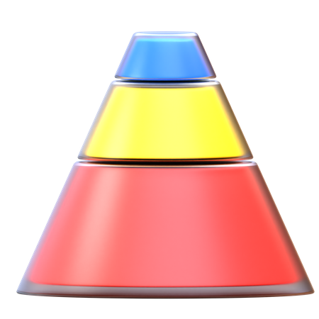 Pyramid Chart  3D Icon