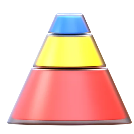 Pyramid Chart  3D Icon