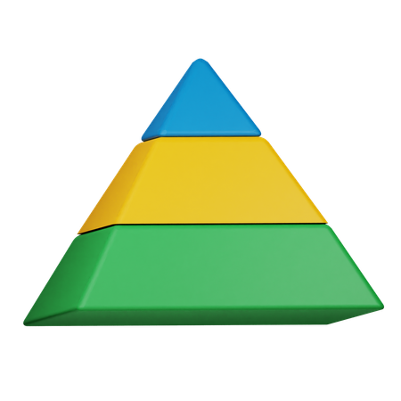 Pyramid Chart  3D Icon