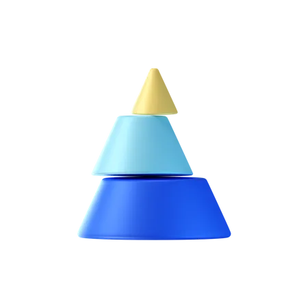 Pyramid Chart  3D Icon