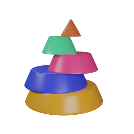 Pyramid Chart  3D Icon