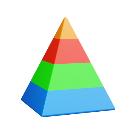 Pyramid Chart  3D Icon