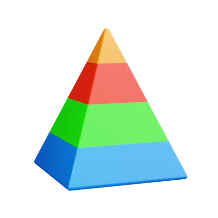 Pyramid Chart  3D Icon